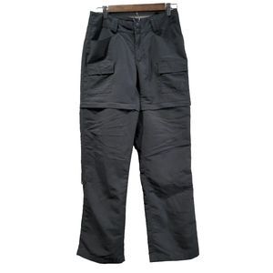 TNF Womens Convertible Hiking Pants/Shorts Size 4 Gray Roll Up Capri Activewear